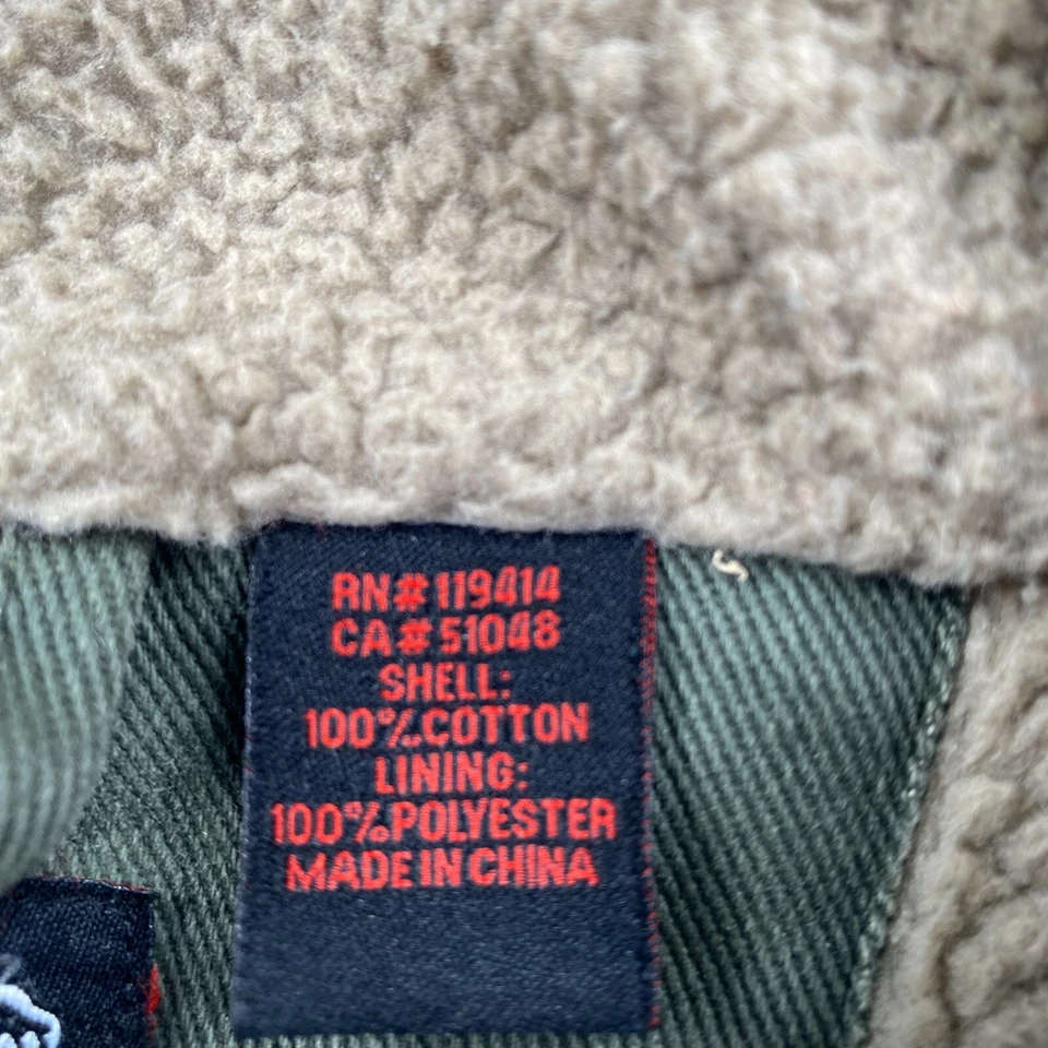 Wolverine Chaleco de Lona Forrado Sherpa con Cremallera Completa Para Hombre Talla L Verde Ejército Tostado Foto 4 de 4