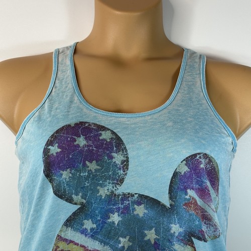 Walt Disney World Parks Disneyland Tank Top USA Flag Mickey Womens Medium M - Bild 2 von 8