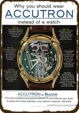 1962 ACCUTRON BULOVA SPACEVIEW Vintage-Look-Edge *DECORATIVE REPLICA METAL SIGN*
