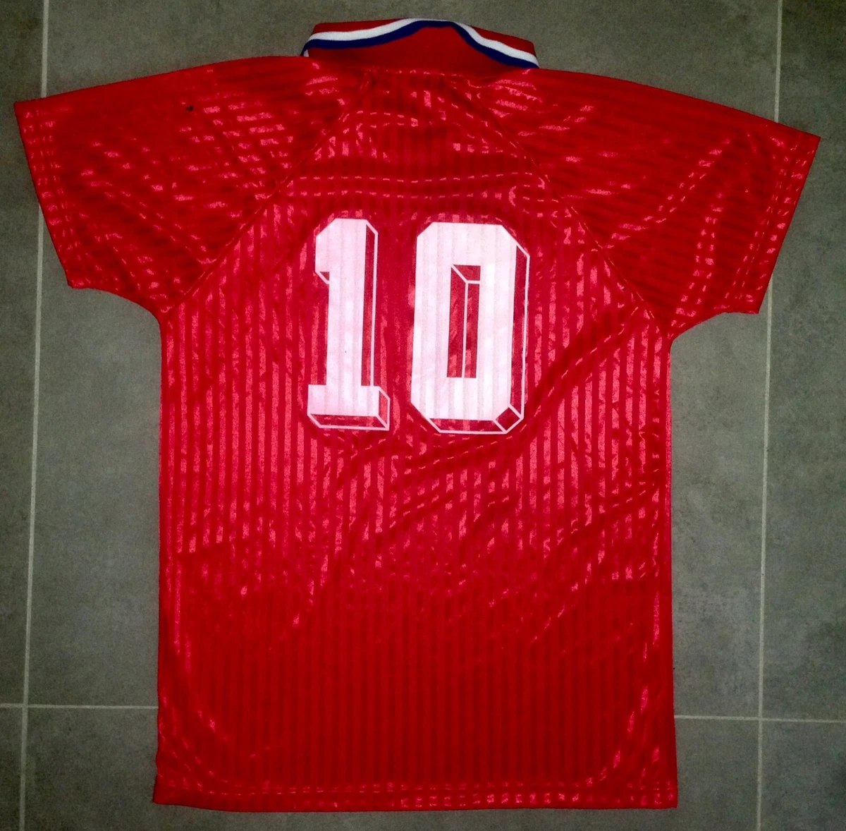Vintage Maillot Foot 10 Taille L 90 s Original Retro France Platini Zidane