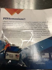2014 Sochi Winter Olympics Speed Skating Pin Team USA *NEW Liberty Mutual