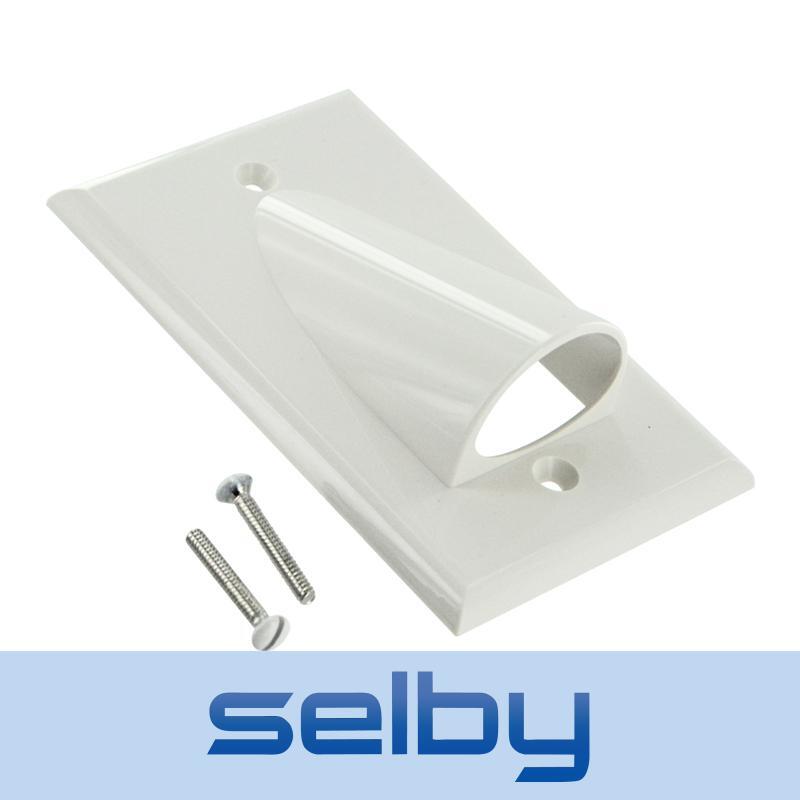 Cable Management Wall Plate Bull Nose White Wallplate DIY + Mounting