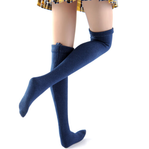 1/6 Blue Leggings Bottoming Socks Stockings Knee Socks Fit 12'' Female Model - Picture 1 of 11