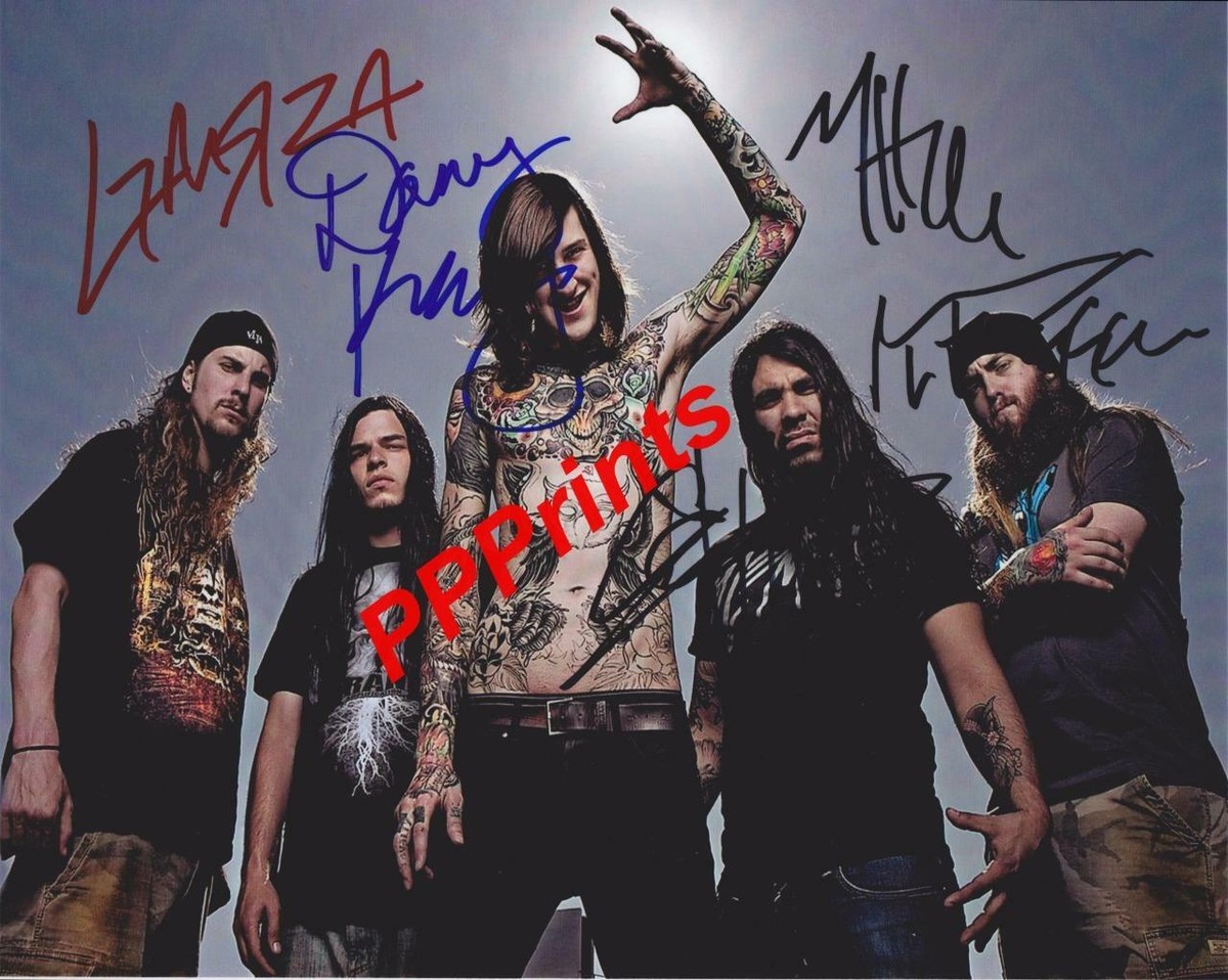 Mitch Luckerサイン入りポスター　デスコア Commissioner SUICIDE SILENCE SIGNED AUTOGRAPHED 10X8 REPRO PRINT MITCH LUKER