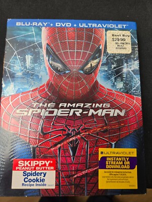 The Amazing Spider-Man (Blu-ray/DVD, 2012, 3-Disc Set) NEW w/Slipcase