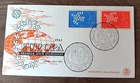 FRANCE EUROPA SET  1961 DOVES COUNCIL OF EUROPE LENS PREMIUM CACHET FDC UNADDR