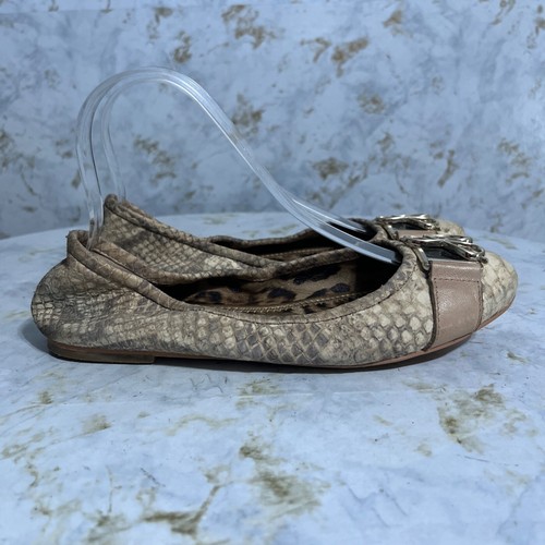 Sam Edelman Felicia Women's Size 7.5M Shoes Beige Leather Fashion Ballet Flats