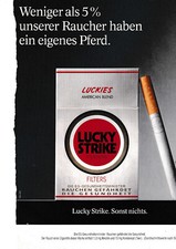 LUCKY STRIKE Reklame/Werbung - Anzeigenmotiv: Weniger als 5% unserer Raucher...