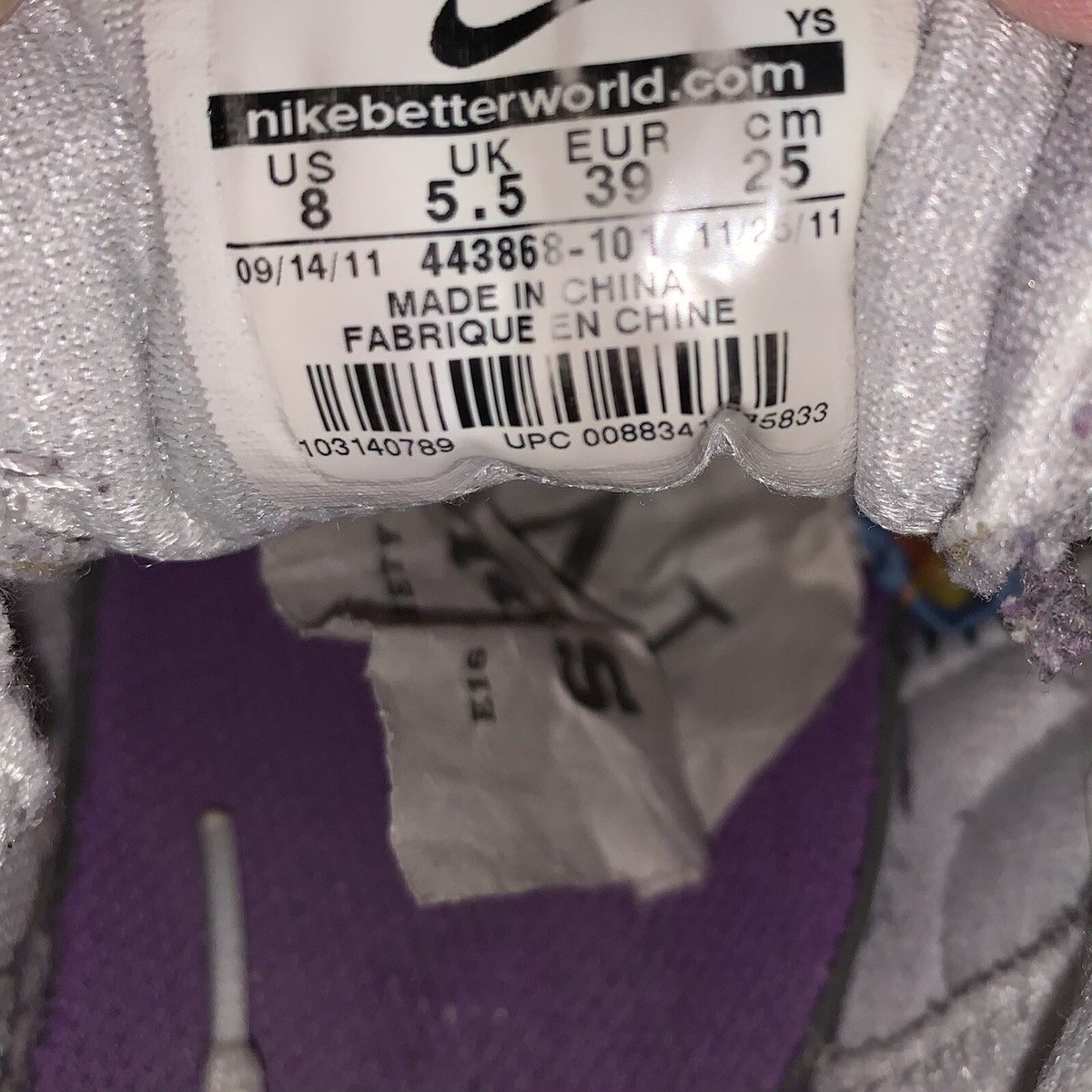 Women's Nike Dart 9 Cushioned White Purple Running Shoes Size 8 | eBay