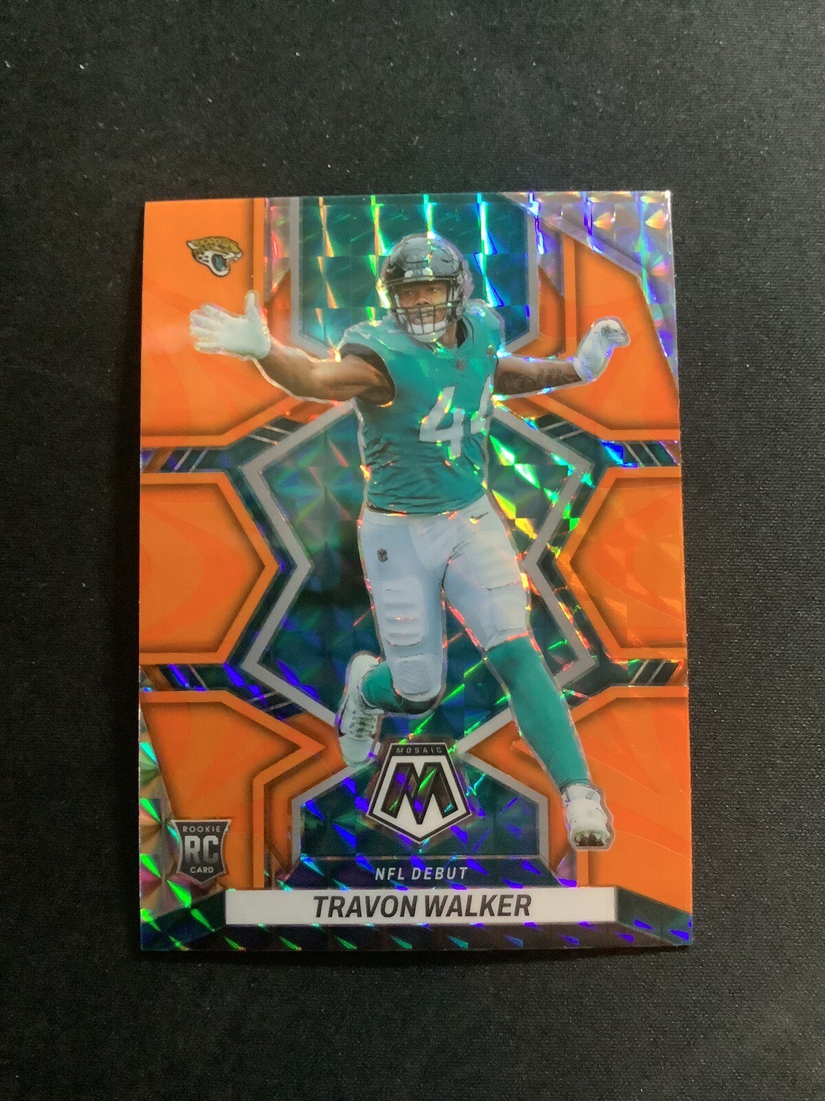 2022 Mosaic Travon Walker RC NFL Debut Orange Reactive #286 Jaguars Georgia