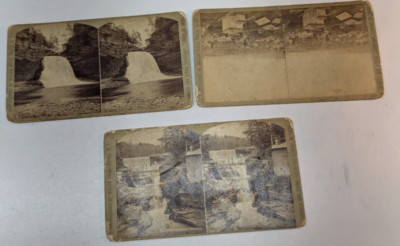 LOT OF 3 Stereoview Cards Views of Cornell University Ithaca & Vicinity by FREAR