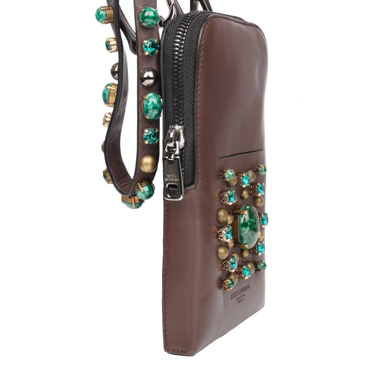 【Dolce&Gabbana】PHONE BAG チェーンバッグ Calfskin DG Girls phone bag in White for Women