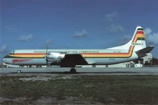 Postcard Airline TRAMACO L-188-Electra 9Q-CWR G-688 CC9.