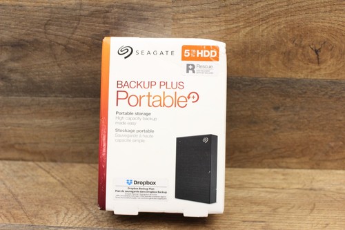 New Seagate Backup Plus Portable 5TB External 2.5in. Hard Drive - Black - SEALED