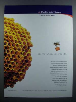 1998 Delta Airlines Ad - We Fly Wherever You Do