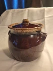 VINTAGE HULL Cookie Jar Gourmet Brown Drip Pottery With Lid