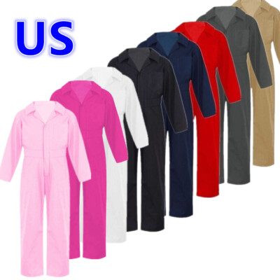 Kid Boy Costume Long Sleeves Turndown Collar Zipper Jumpsuit Coveralls Outfit
