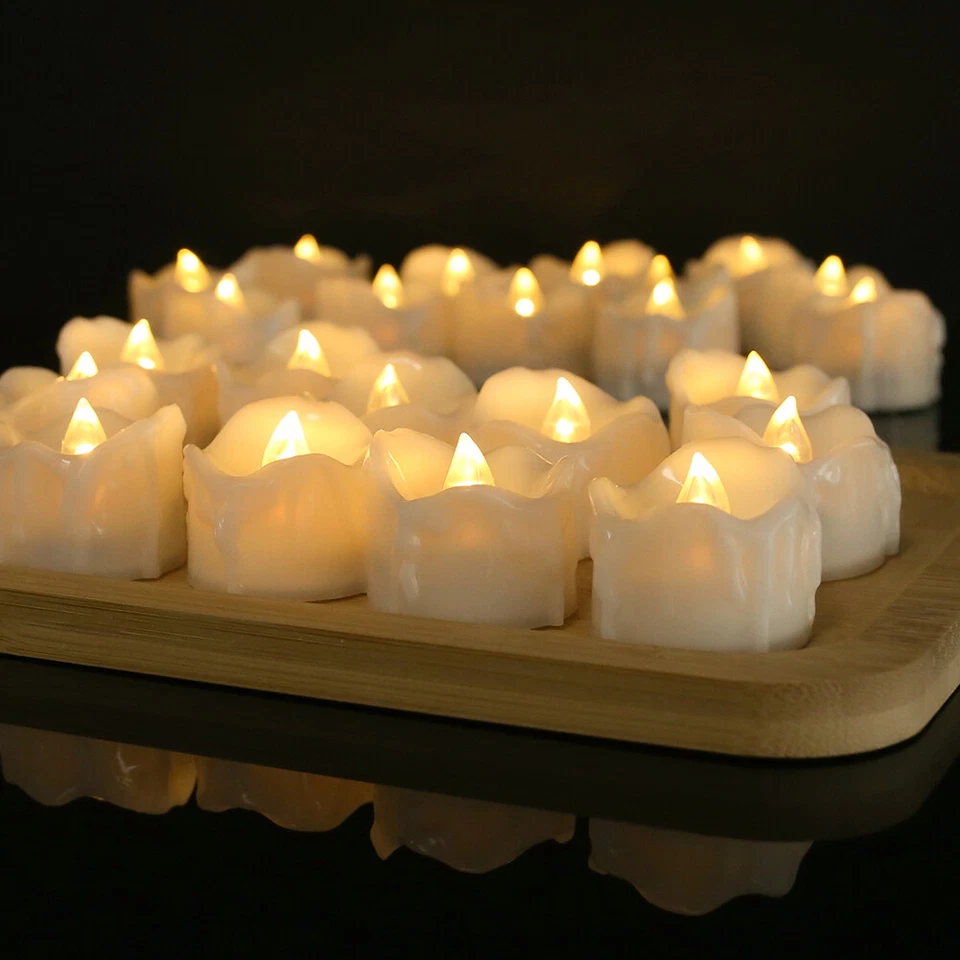 24Pcs LED Tea Lights Flameless Flicker With Timer Candles Lamp Battery Operated - Image 2 of 4