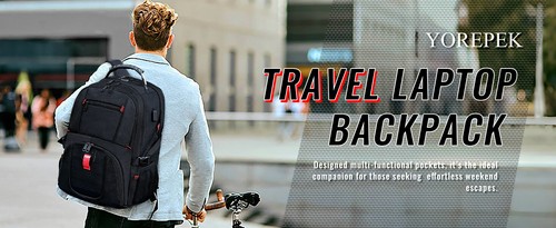 Extra Large 50L Travel Backpack - Water Resistant Laptop Backpack for Men Women - Picture 8 of 12