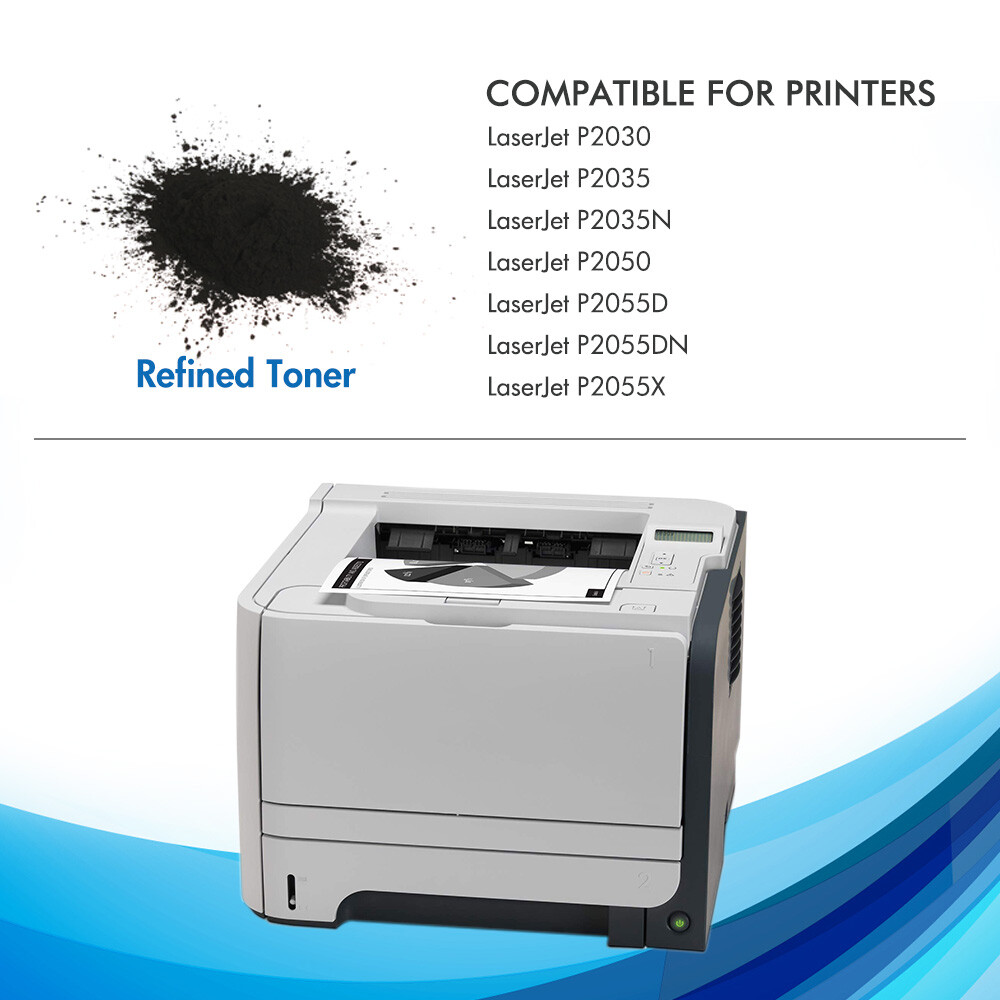 3-Pack CE505A / 05A Toner Cartridge – Compatible With HP LaserJet P2035 P2035n P2055 P2055d Printers