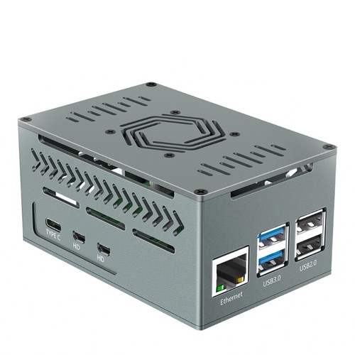 Meshes Aluminum Alloy Metal Case with Cooling Fan Heatsinks for 5 - Afbeelding 2 van 8