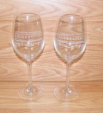 Set of 2 - 2009 Epcot International Food & Wine Festival Glass / Glasses *READ* 