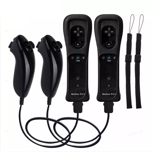 Built in Motion Plus Remote Controller & Nunchuck w/ Case for Nintendo Wii Wii U - Picture 20 of 27