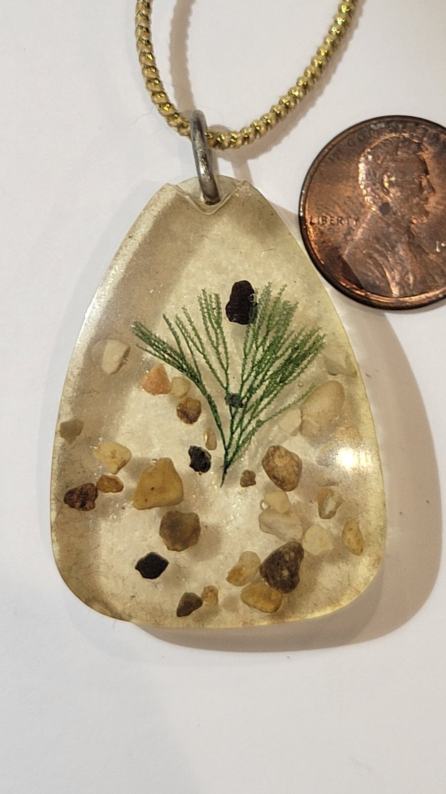 Dried Flower Sand Shell Beach Vintage Acrylic Pen… - image 2