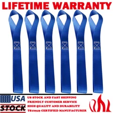 6 Pack Heavy Duty Soft Loop Tie Down Strap Motorcycle Dirt-Bike ATV UTV 4500LBS