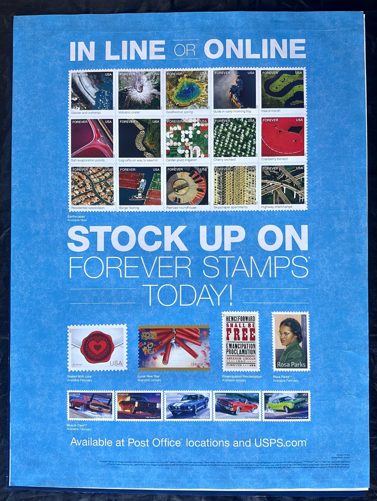 4 Different Forever Stamp Point of Sale Posters 2012 2013 2014 2017 ...