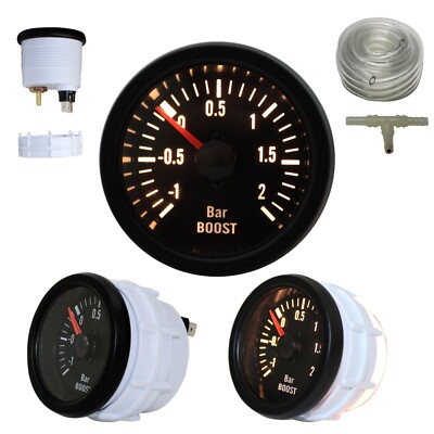 3 x Set Jom Youngtimer Zusatzinstrument Öldruck, Öltemperatur,Turbo 52mm Schwarz