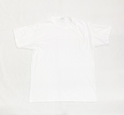 Port & Company Core Cotton Short Sleeve T-Shirt Men's Small White Crew Tee