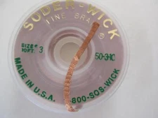 50-3-10' ft ROSIN Soder Wick Desoldering Braid .075" Solder Removal Chemtronics