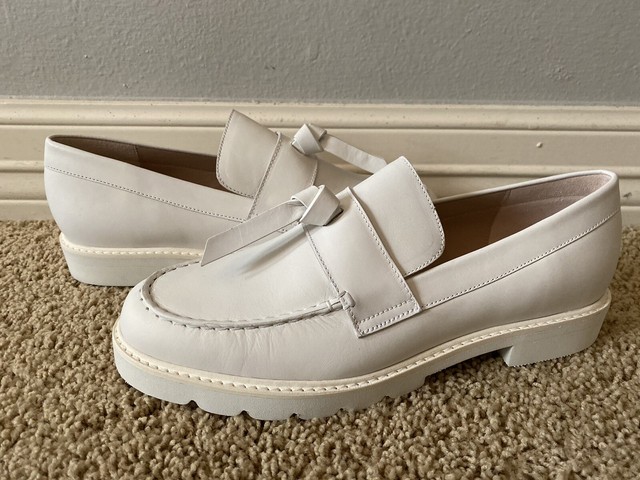 New STUART WEITZMAN Women's Tassel Off White Nappa Leather ...