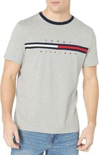 Tommy Hilfiger Men's Tino T-Shirt Short Sleeve Logo Gray S