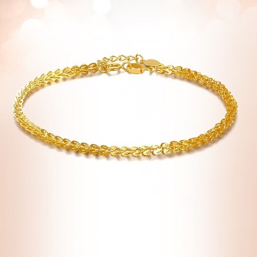 Pulsera de cadena cola de fénix de oro macizo de 18 quilates con dije joyería fina AU750 - Imagen 2 de 10