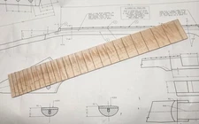 24 Fret 25 1/2" (Fender) Scale Slotted Flame Maple Fretboard No Radius