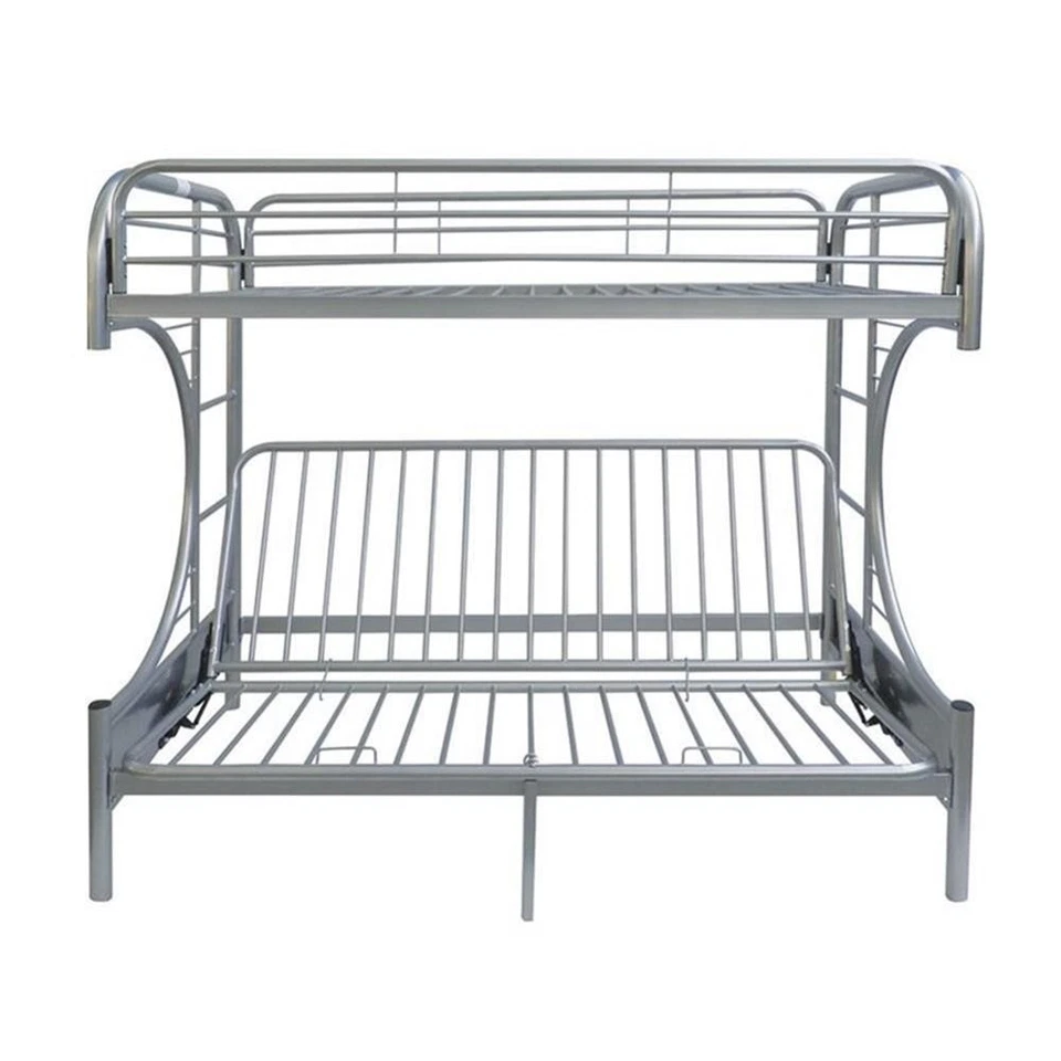 Litera ACME Furniture Eclipse Twin sobre Full/Futon Metal en Plata Foto 4 de 4