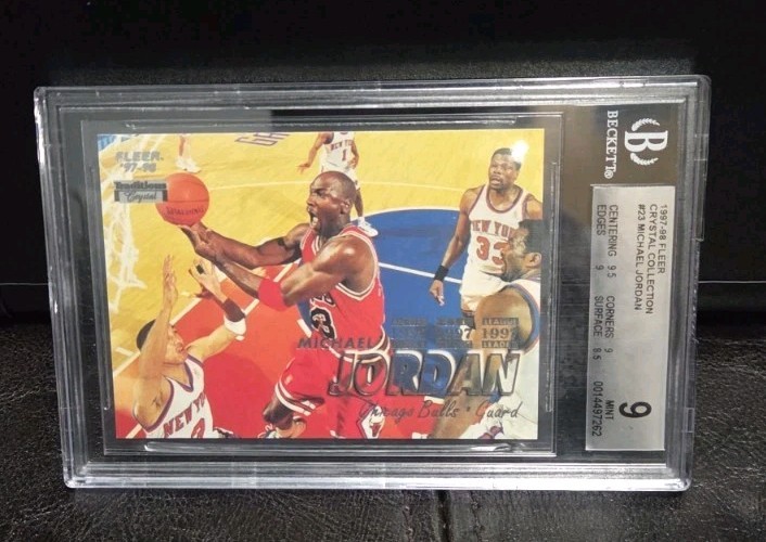 97-98 Fleer Crystal Collection #23 Michael Jordan BGS 9 Mint Pop 36 Low Pop 🔥