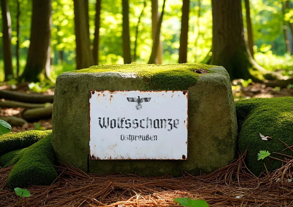 Schild Wolfsschanze Ostpreußen 2. Weltkrieg Metallschild Schild Alu - Bild 2 von 4