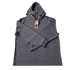 Eddie Bauer Textured Lounge Hoodie Men  s Pullover Size XXL Gray Stretch NWT