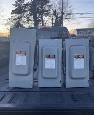Square D Heavy Duty Safety Switch Gray Metal Surface Mount Lot of 3