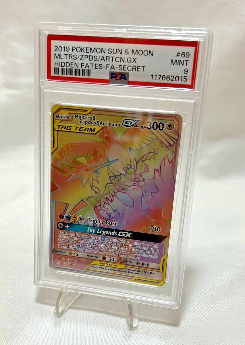 2019 Pokemon Sun & Moon Hidden Fates Moltres Zapdos Articuno GX