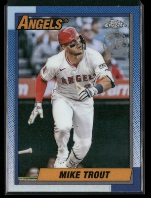 MIKE TROUT 2025 Topps Chrome Update #90CU-1 1990 TOPPS