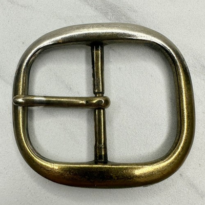 #ad Gold Tone Simple Basic Belt Buckle Rounded Rectangle Frame 2.44quot; $6.99