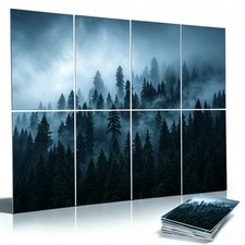Siftary 8 Pack Art Acoustic Panels, 48x32 Inch Total Size, Self-Adhesive Flam...