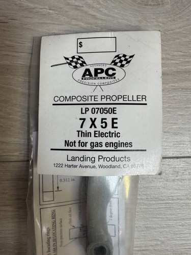 APC Composite Propeller 7 x 5 E Thin Electric (LP07050E) - Picture 2 of 5