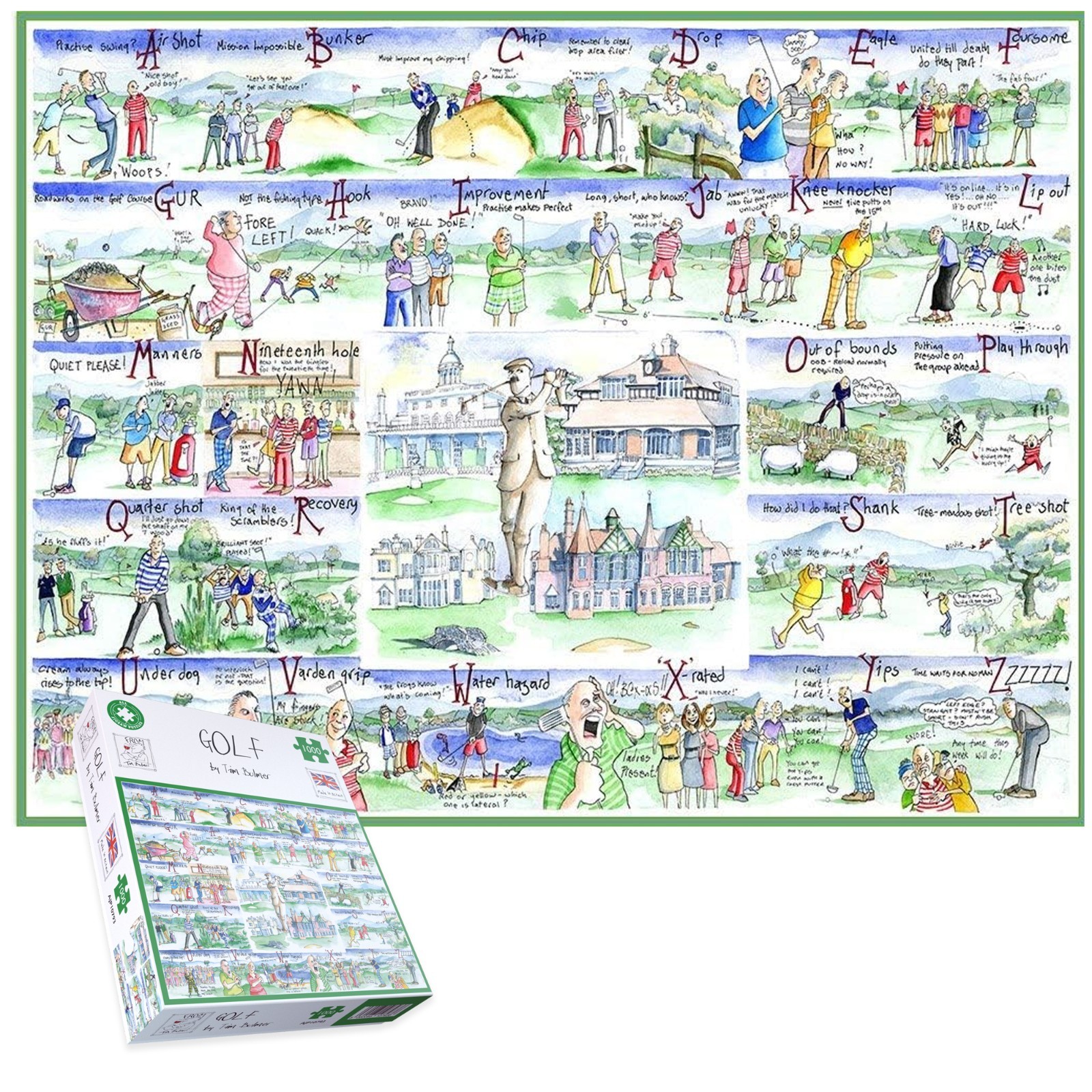 1000 Piece Jigsaw Puzzle Golf By Tim Bulmer For Challenging Adults 66cm X 50cm