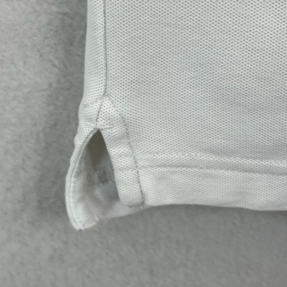 Polo Psycho Bunny Niños Blanco Rosa M 10/12 Parche Logo Rayas Pima Unisex Foto 4 de 4