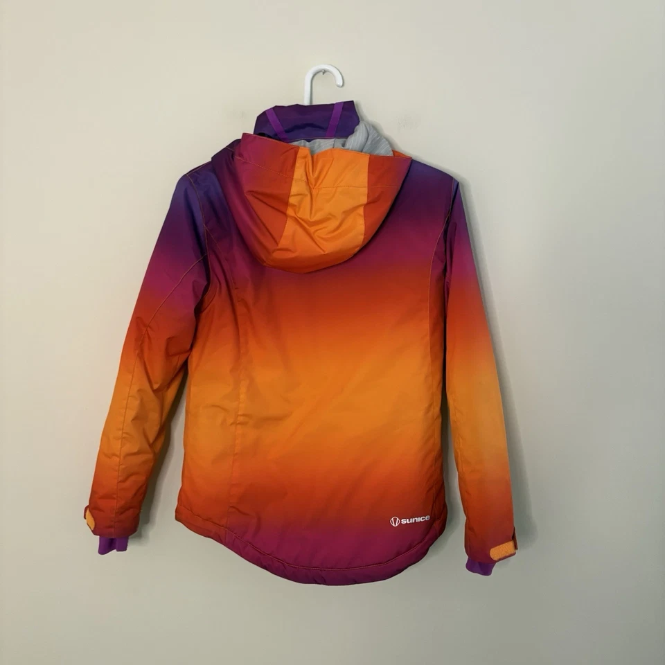SUNICE Multicolored Winter Snowboarding Ski Jacket Girls Ombré Size 14 - Image 4 of 4